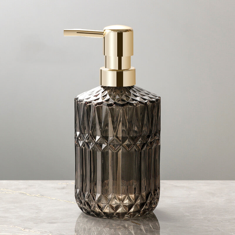 Junips | Diamond Pattern Glass Soap Dispenser