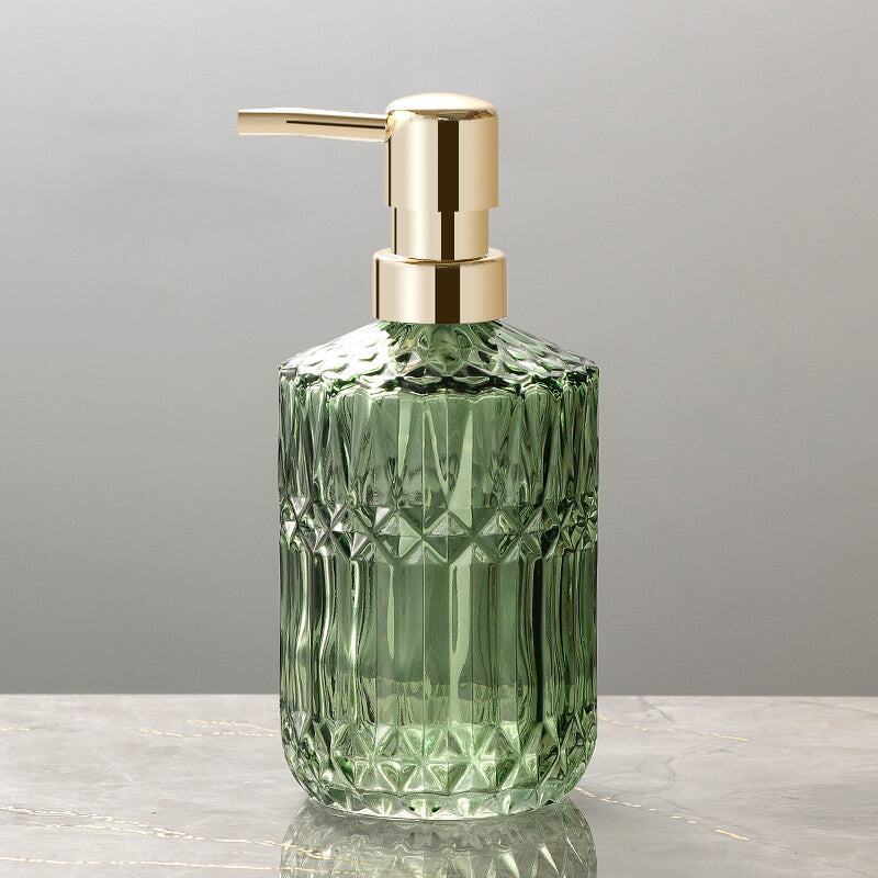 Junips | Diamond Pattern Glass Soap Dispenser