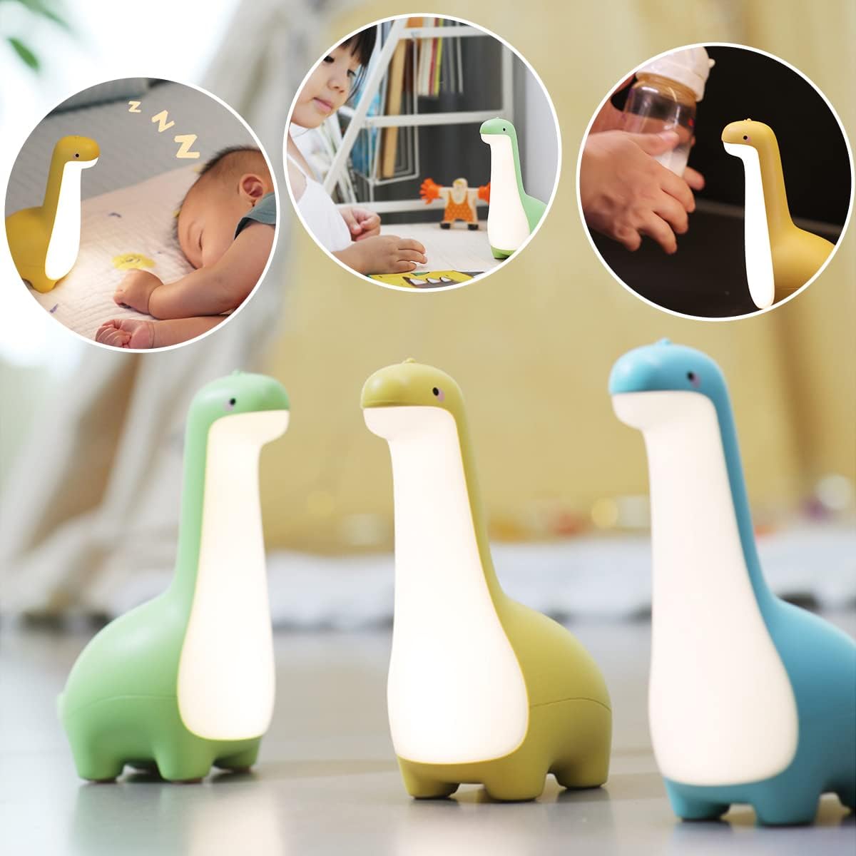 Junips | DinoSnug – Soft Glow Dinosaur Night Light for Kids
