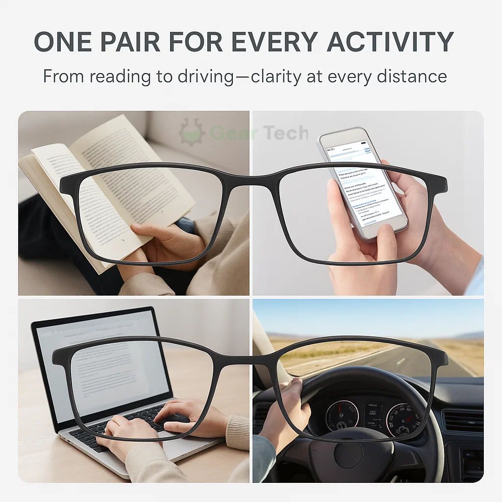 Junips | Progressive Multifocal Glasses for Clear Vision - German Intelligent Design for Everyday Use