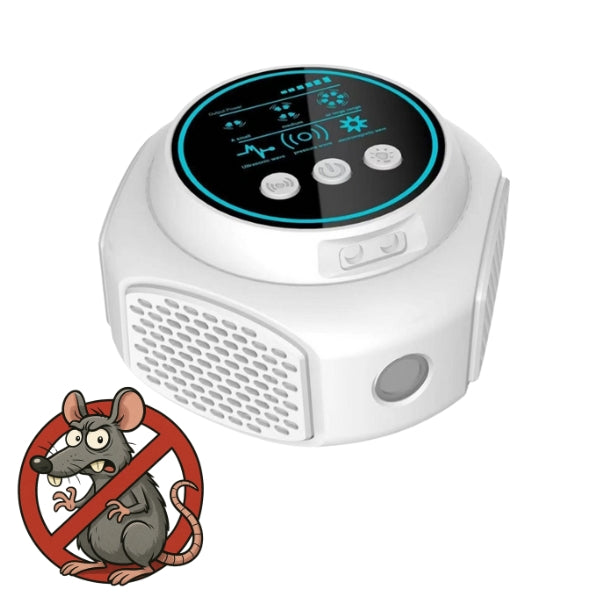 Junips | Plug-In Ultrasonic Rat Repellent | 25–45KHz High-Frequency Wave Generator | 3200 sq. ft. Coverage | Chemical-Free Rodent Deterrent