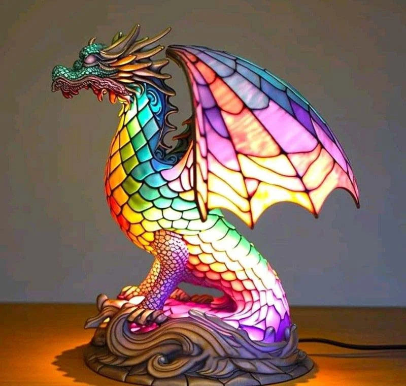 Junips | Animal Stained Glass Table Lamp Ornament