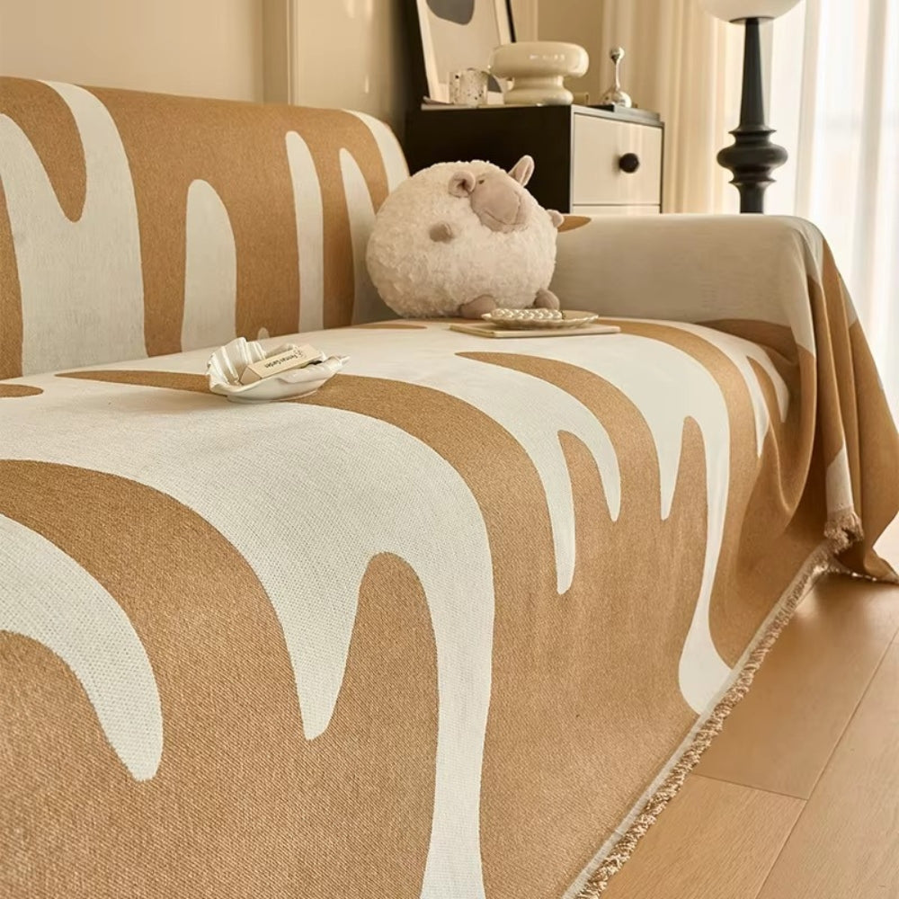 Junips | Dripping Color Chenille Sofa Cover