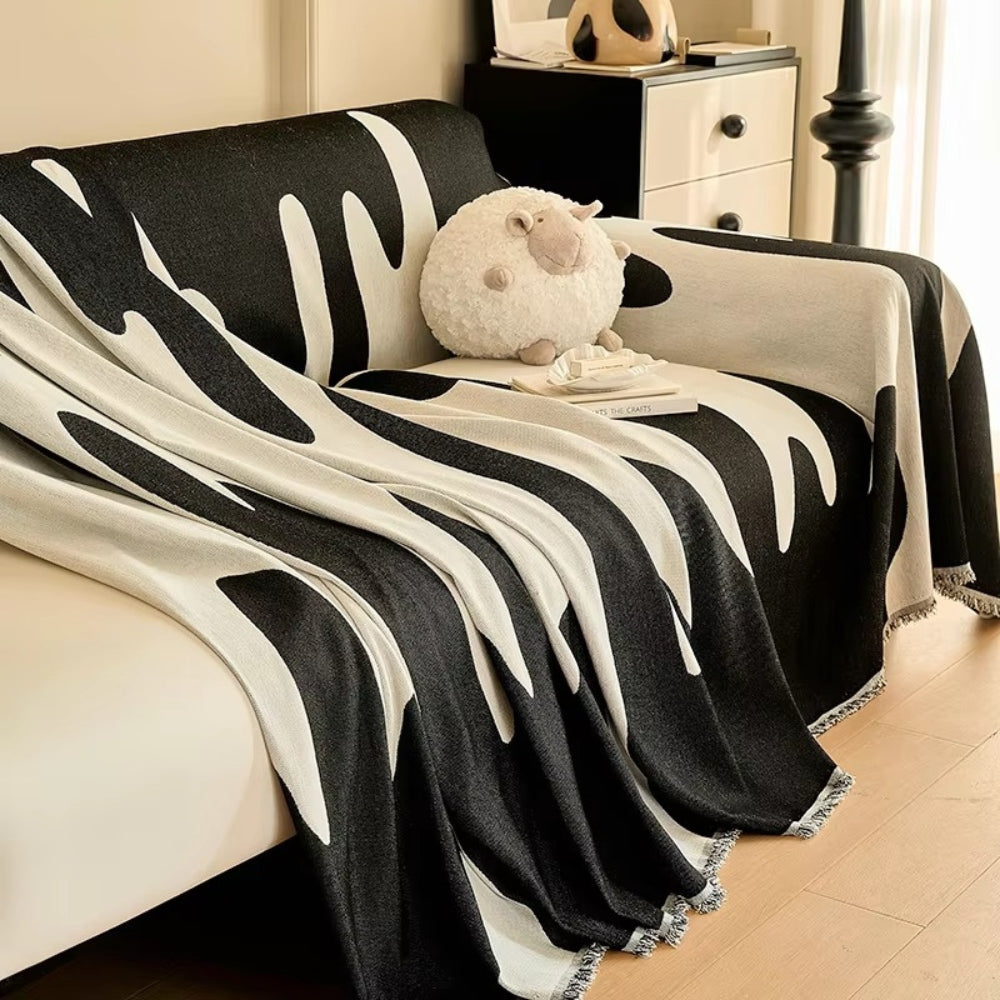 Junips | Dripping Color Chenille Sofa Cover