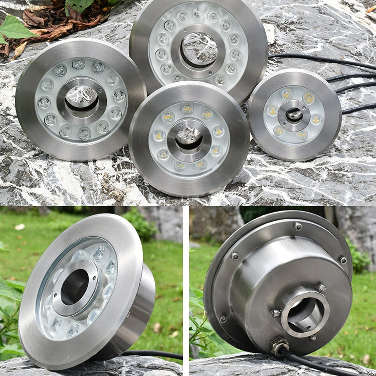 Junips | 12W Landscape Color Changing Ring LED Stainless Steel Underwater Spotlight (Colorful)