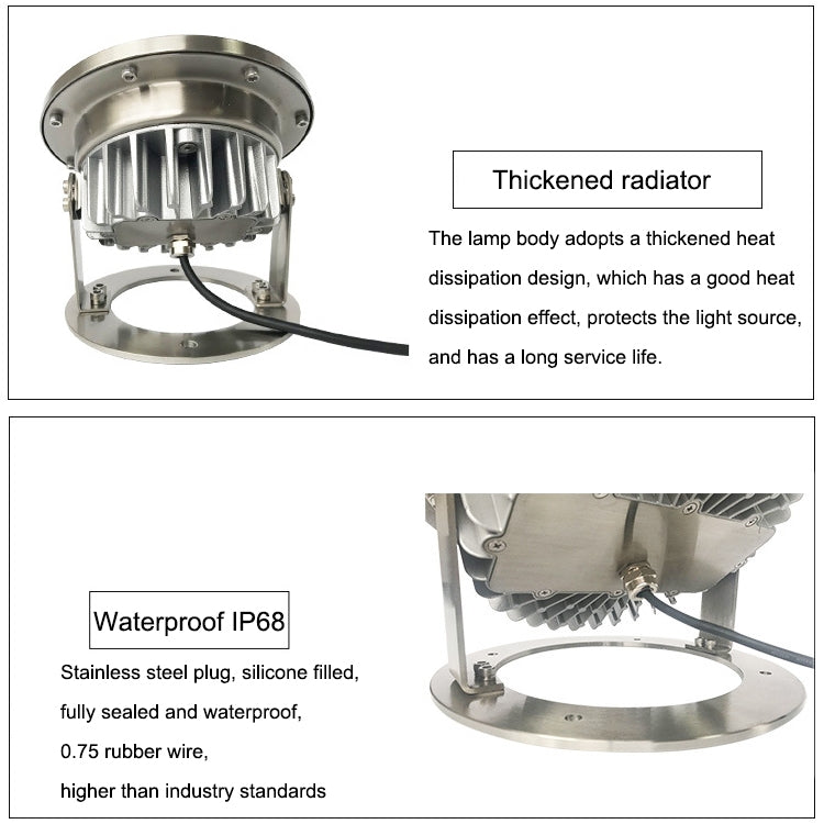 Junips | 9W Quadrat Park Landscape LED Underwater Light Pool Light (Warm White Light)