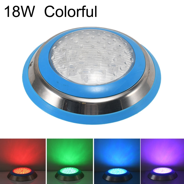 Junips | 18W LED Stainless Steel Wall Mounted Pool Light Landscape Underwater Light (Colorful Light)
