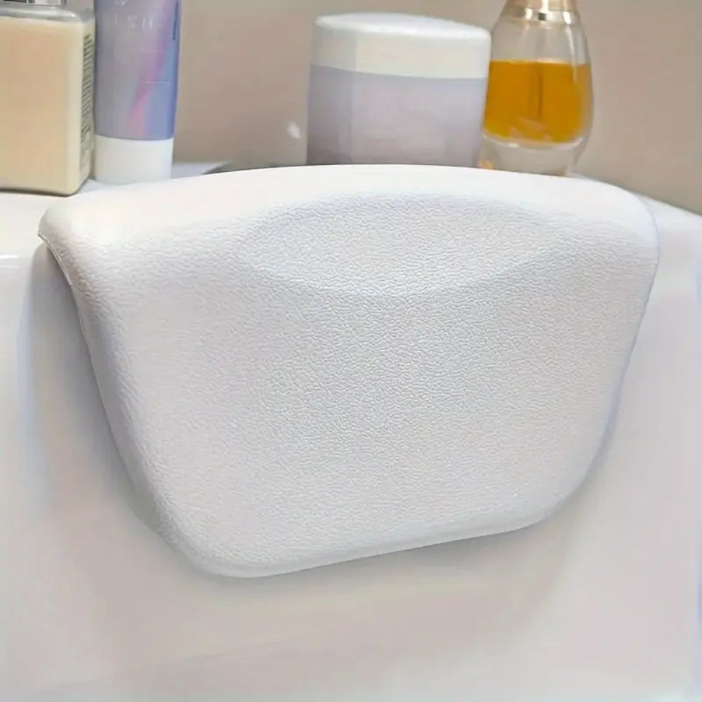 Junips | Aqua Cradle Bathtub Pillow | Orthopedic Organosilicon Neck Support | Antimicrobial Non-Slip Suction Interface | Ergonomic Cervical Alignment Cushion | Waterproof High-Density Bath Accessory
