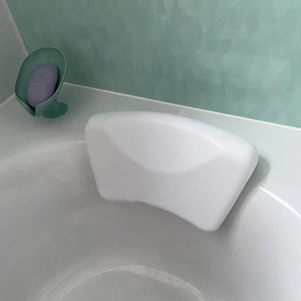 Junips | Aqua Cradle Bathtub Pillow | Orthopedic Organosilicon Neck Support | Antimicrobial Non-Slip Suction Interface | Ergonomic Cervical Alignment Cushion | Waterproof High-Density Bath Accessory