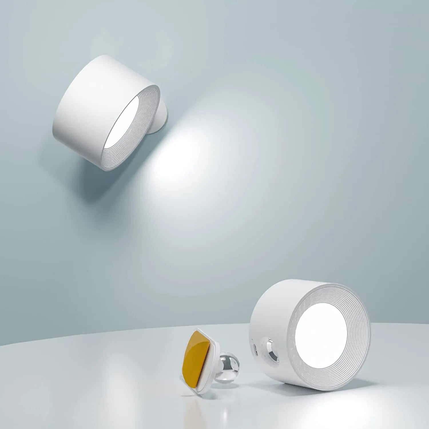 Junips | Spotlight Wireless Wall Lamp - 360° Rotation, Dimmable, Rechargeable Wall Light