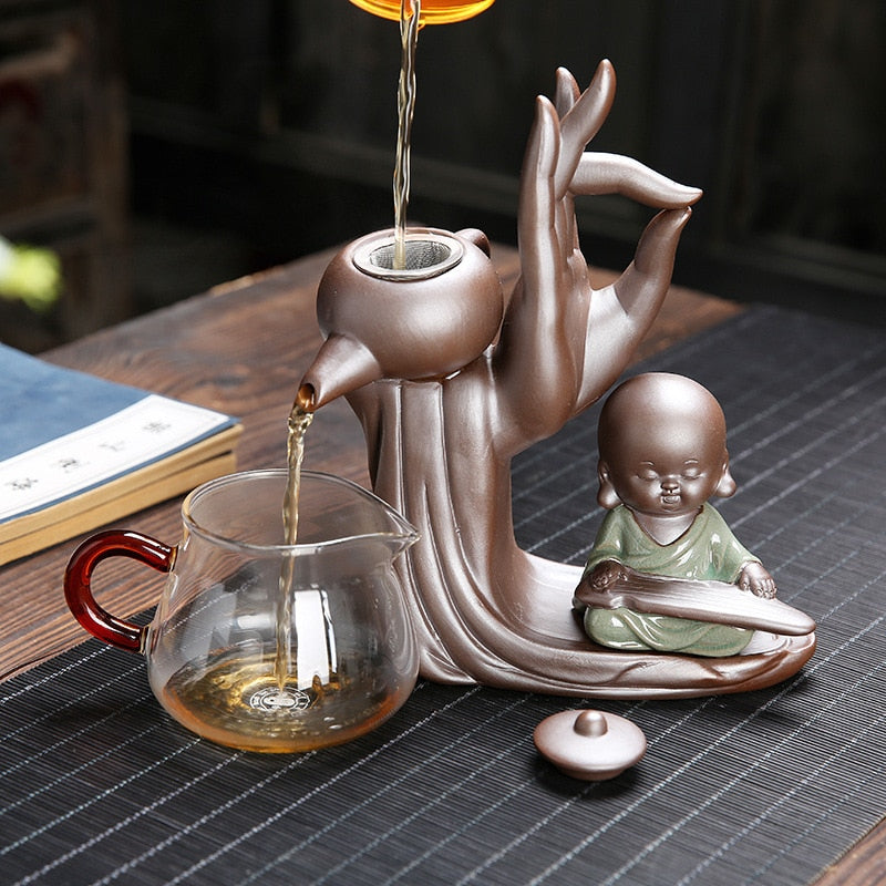 Junips | Ebony Tea Ceremony Accessories Six Gentlemen Set Purple Tone Tea Set Tea Cabinet Filter Small Monk Decoration