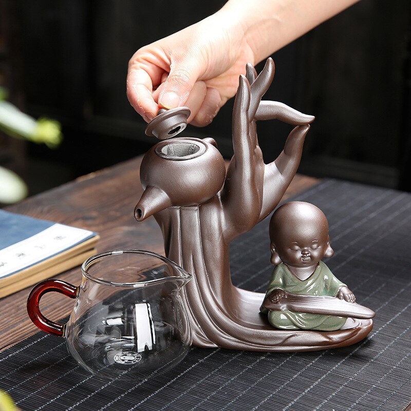 Junips | Ebony Tea Ceremony Accessories Six Gentlemen Set Purple Tone Tea Set Tea Cabinet Filter Small Monk Decoration