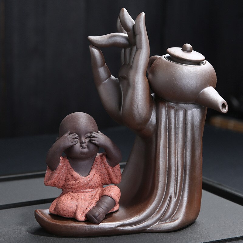 Junips | Ebony Tea Ceremony Accessories Six Gentlemen Set Purple Tone Tea Set Tea Cabinet Filter Small Monk Decoration