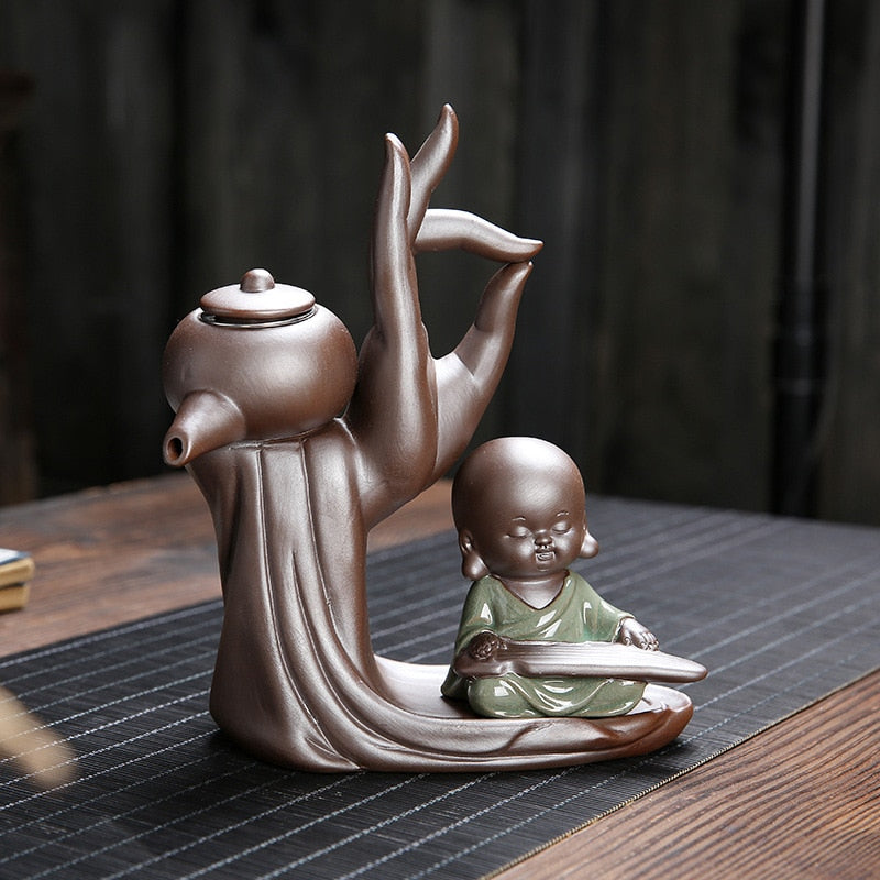 Junips | Ebony Tea Ceremony Accessories Six Gentlemen Set Purple Tone Tea Set Tea Cabinet Filter Small Monk Decoration