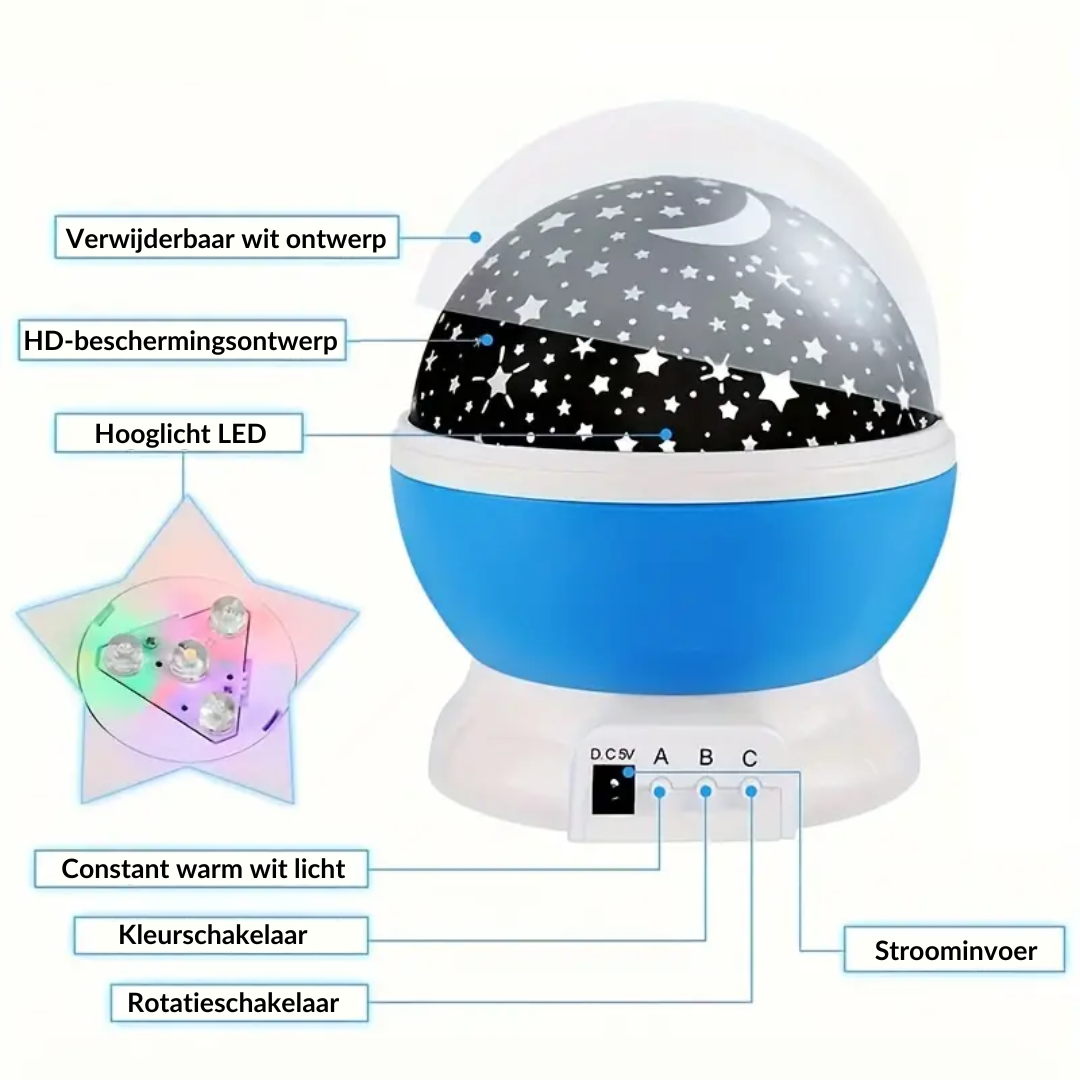 Junips | Star Projector Night Lamp - Luna