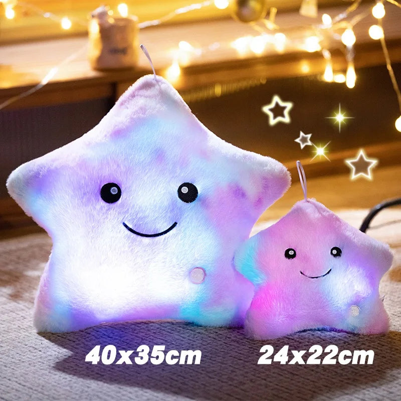 Junips | LED Star Plush Light - Soft Glow Star Pillow Doll, Plush Toy for Kids & Home Decor, Perfect Birthday Gift