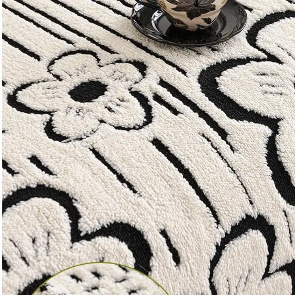 Junips | Embroidered Flower Soft Sofa Cover