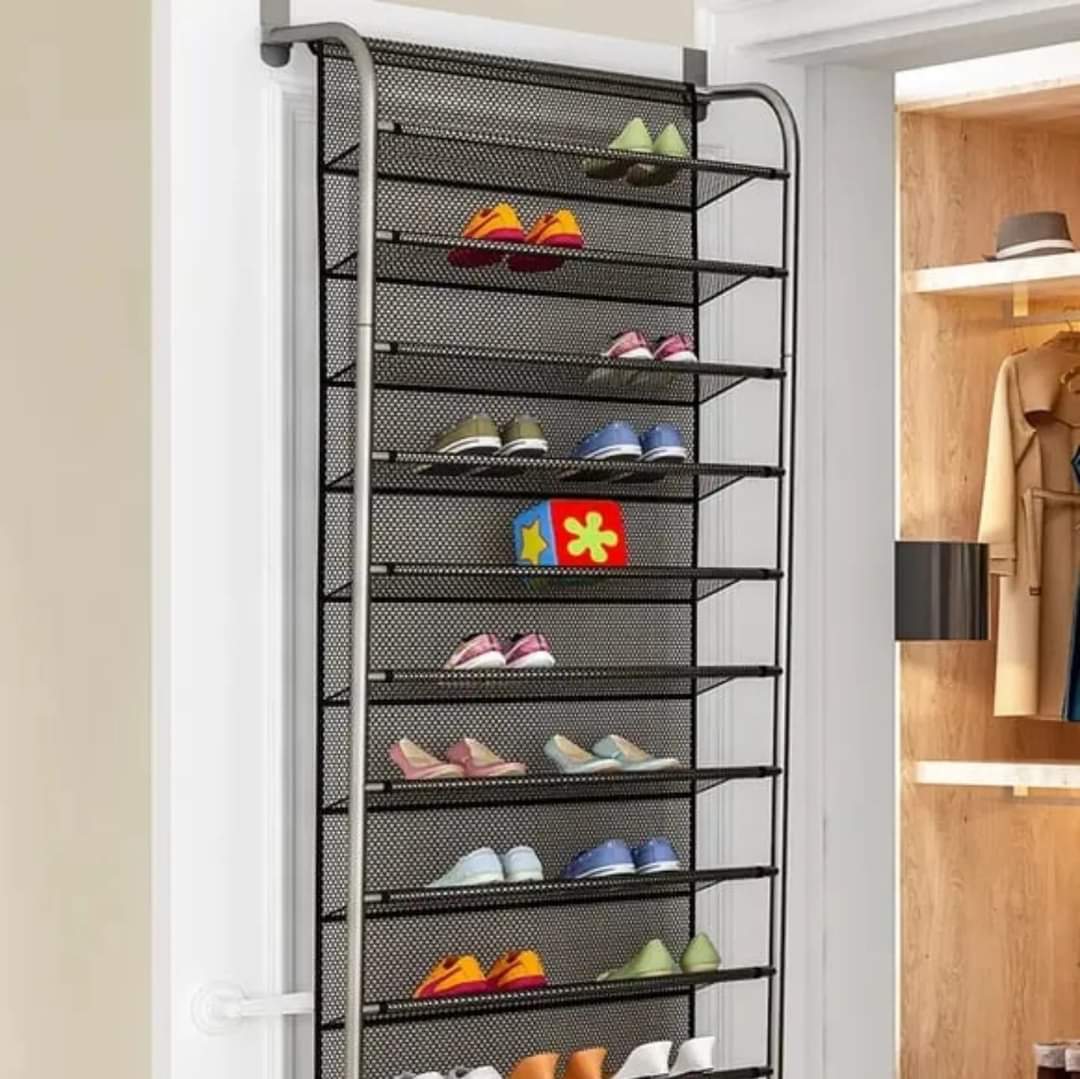 Junips | 10 Tier Over The Door Shoe Rack Organizer