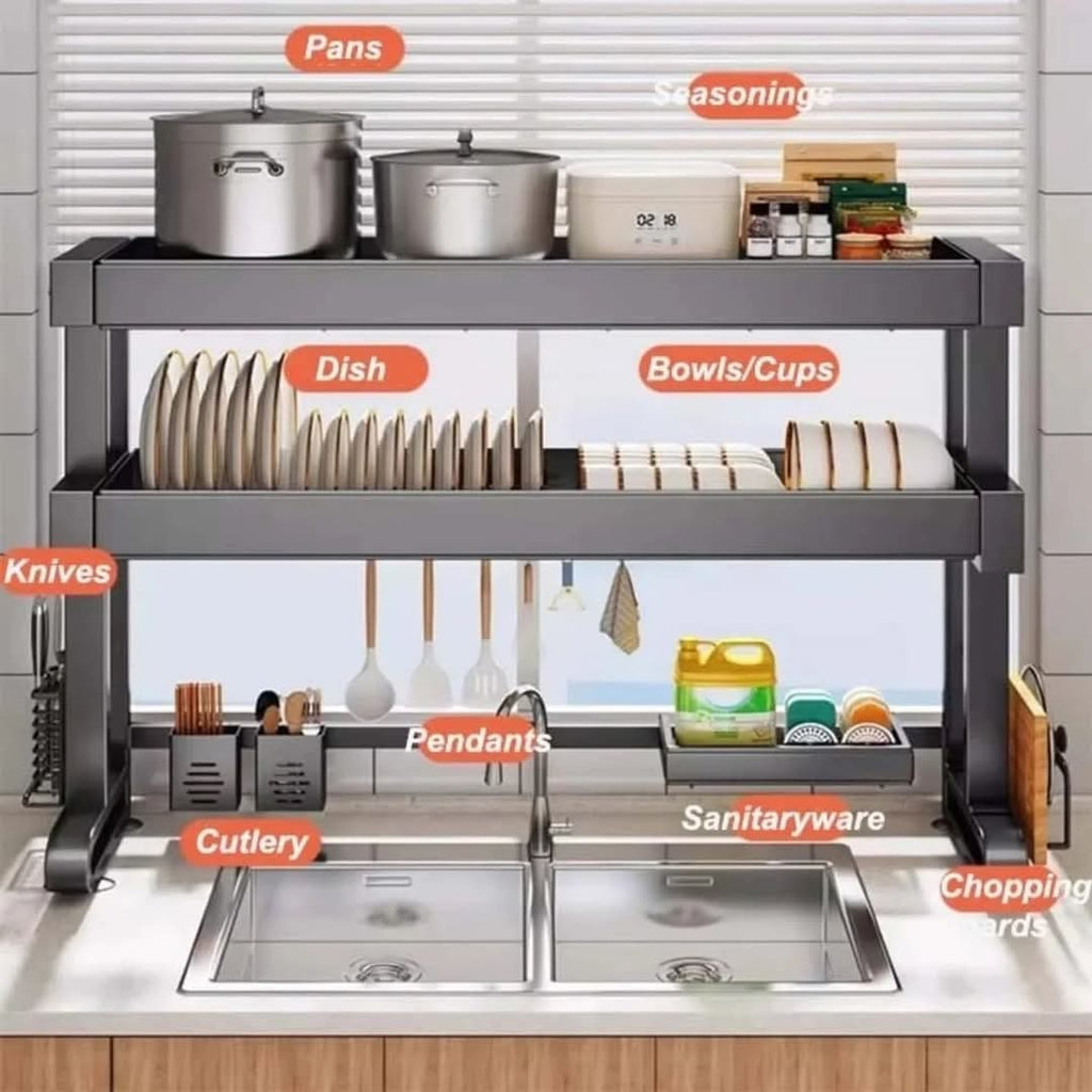 Junips | 2-tier dish rack over the sink