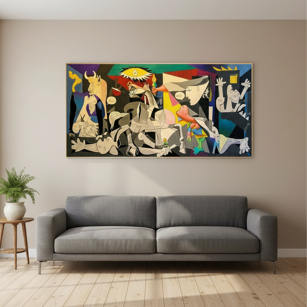 Junips | Guernica by Pablo Picasso | High-Definition Cotton Canvas Art Print | Tear-Resistant Unframed Wall Decor