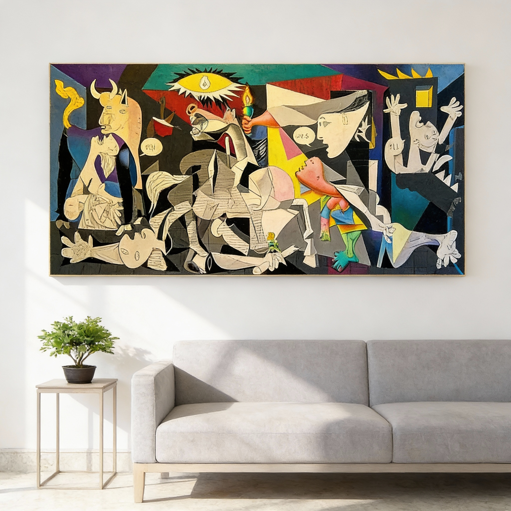 Junips | Guernica by Pablo Picasso | High-Definition Cotton Canvas Art Print | Tear-Resistant Unframed Wall Decor