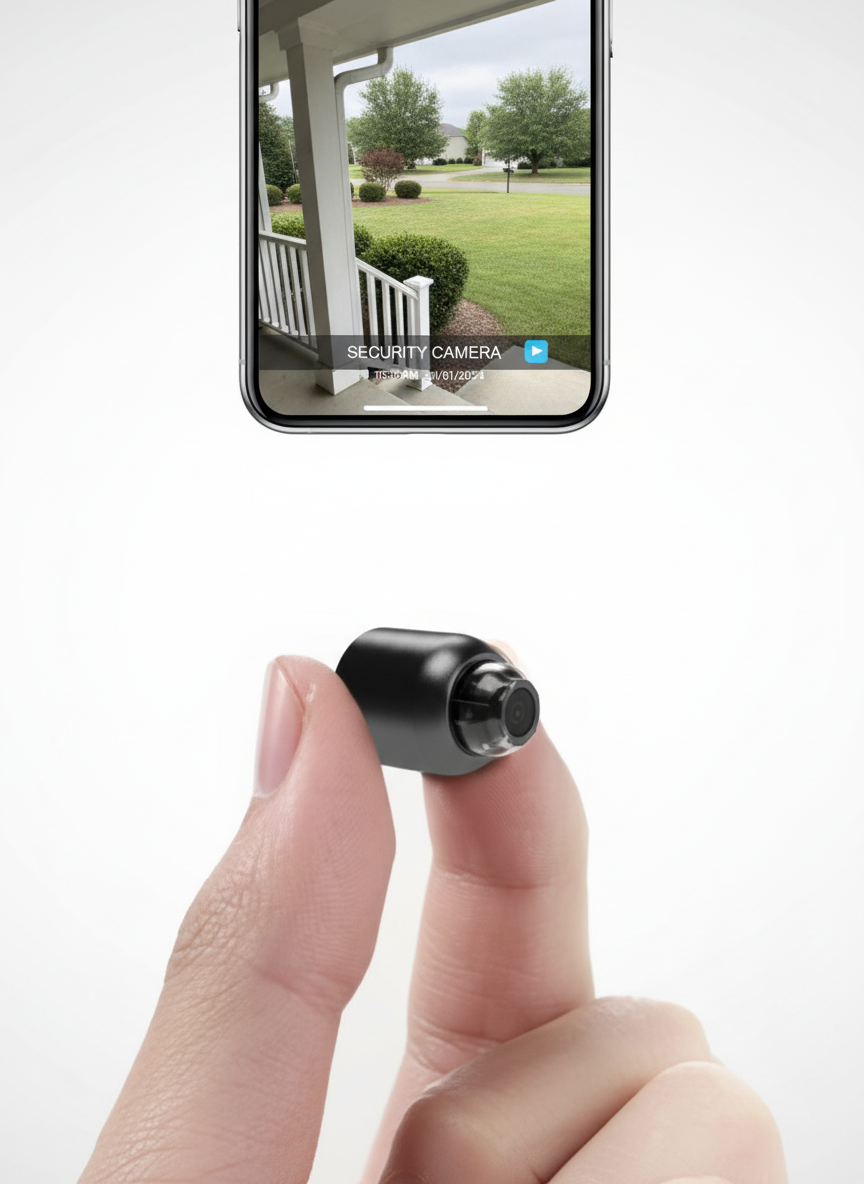 Junips | 2-Pack Mini WiFi Security Camera | 1080P HD, 140° Wide-Angle, Night Vision, Motion Detection (32GB SD Included)