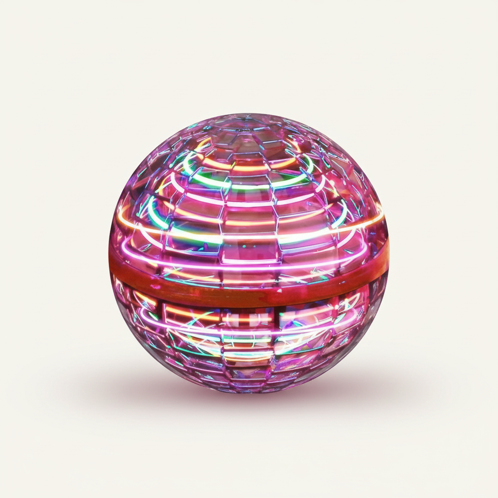 Junips | Original Flying Orb Ball | Aerodynamic Gyroscopic Boomerang Mechanism | RGB LED Induction Flight System | Impact-Resistant Polypropylene Outer Shell | USB-Rechargeable Kinetic Drone