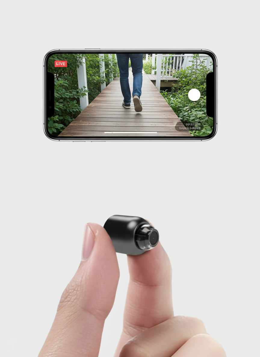 Junips | 2-Pack Mini WiFi Security Camera | 1080P HD, 140° Wide-Angle, Night Vision, Motion Detection (32GB SD Included)