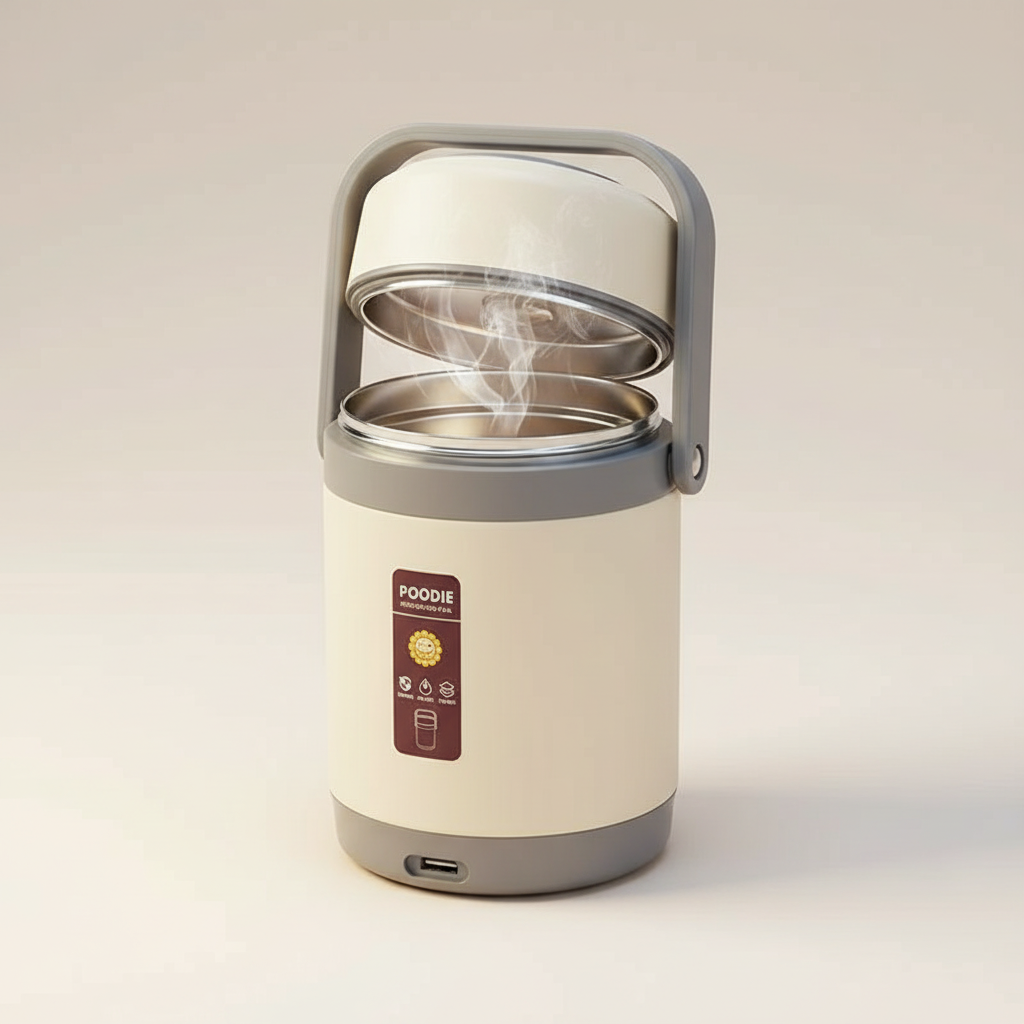 Junips | USB Heated Lunch Box | 304 Stainless Steel Thermal Liner | 65°C Constant Temperature Heater | 1.6L/2.0L High-Capacity Portable Food Warmer | Anhydrous Heating System