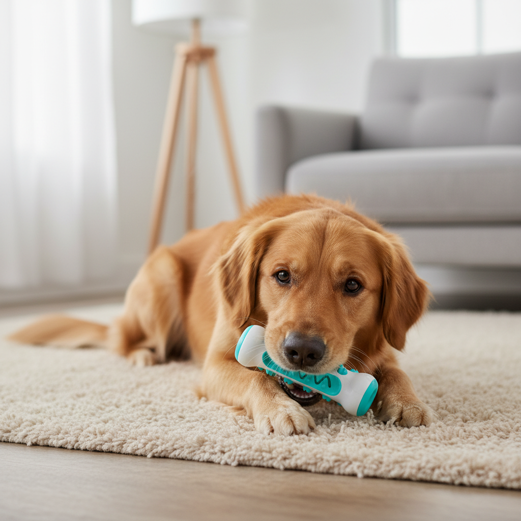 Junips | ZenDog Calming Dog Toy | Lavender & Chamomile Infused | Non-Toxic High-Durability Polymer | Anxiety-Reduction Sensory Hardware | Pliable Tactile Surface