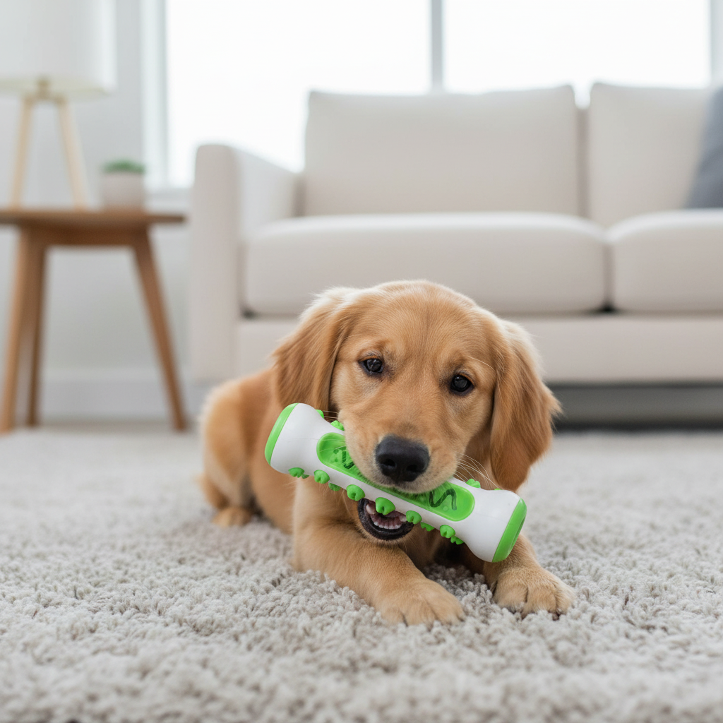 Junips | ZenDog Calming Dog Toy | Lavender & Chamomile Infused | Non-Toxic High-Durability Polymer | Anxiety-Reduction Sensory Hardware | Pliable Tactile Surface