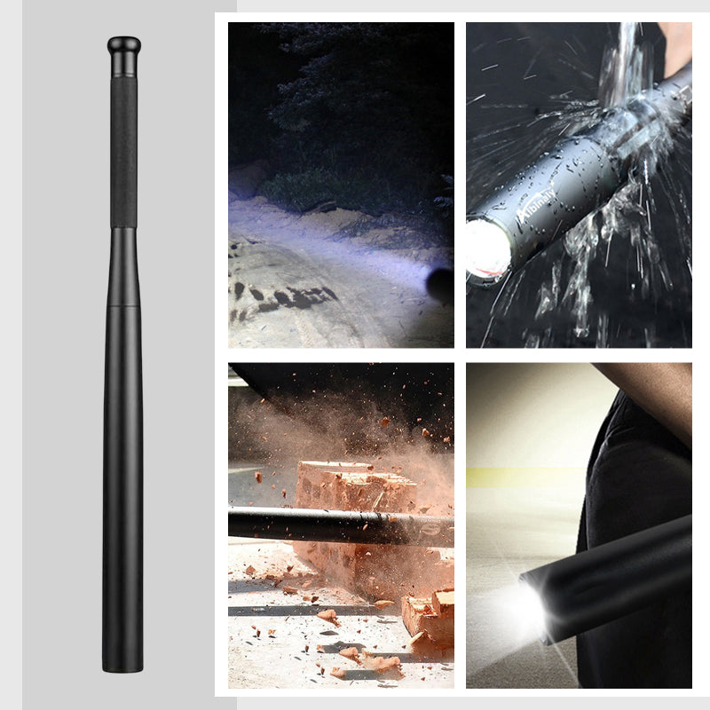 Junips | Baseball Bat Shaped LED Flashlight | Aluminum Alloy, 3 Lighting Modes | Emergency & Utility Use
