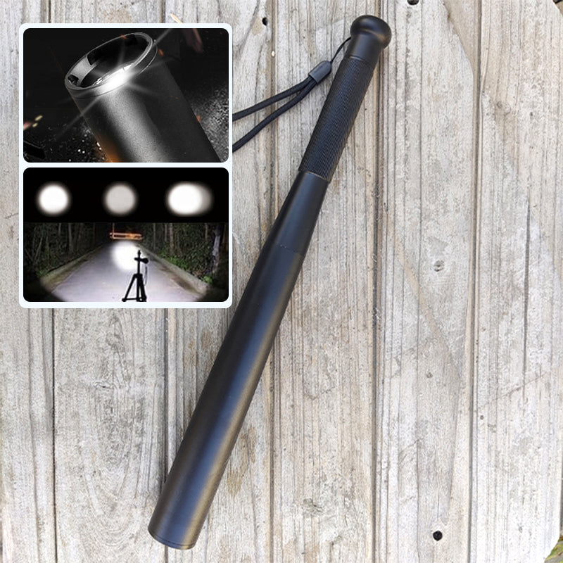 Junips | Baseball Bat Shaped LED Flashlight | Aluminum Alloy, 3 Lighting Modes | Emergency & Utility Use