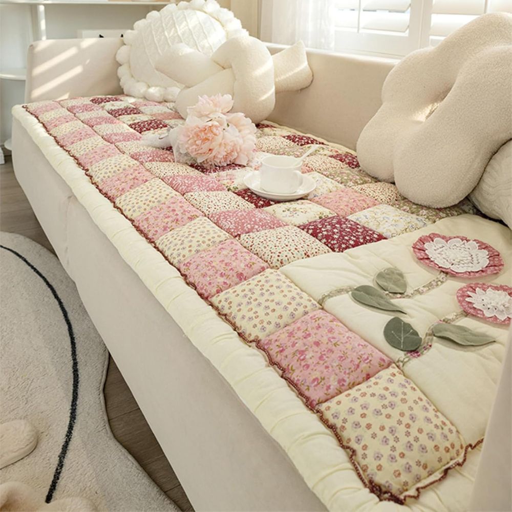 Junips | Floral Bloom Quilted Sofa Cover
