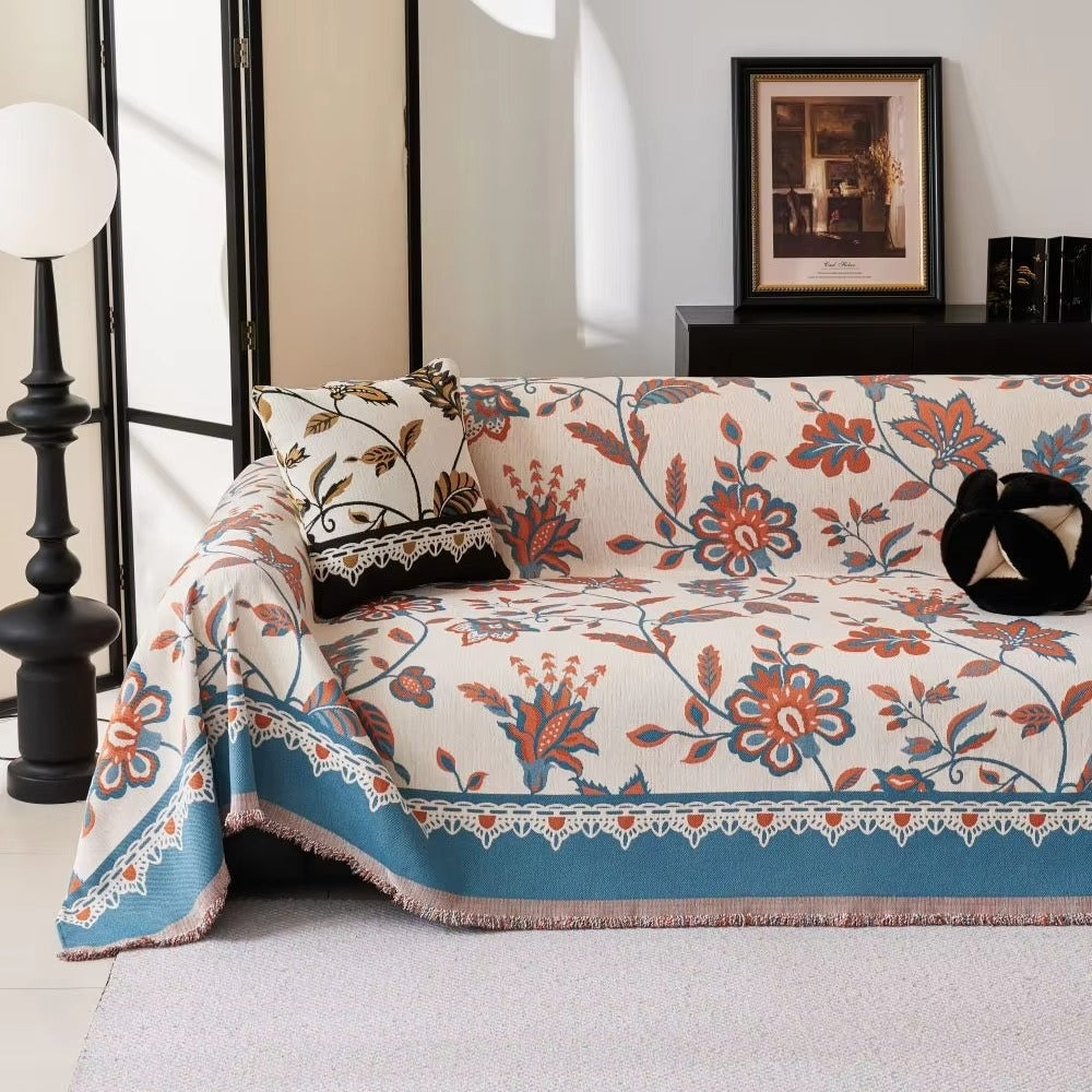 Junips | Floravell Vintage Chenille Sofa Cover