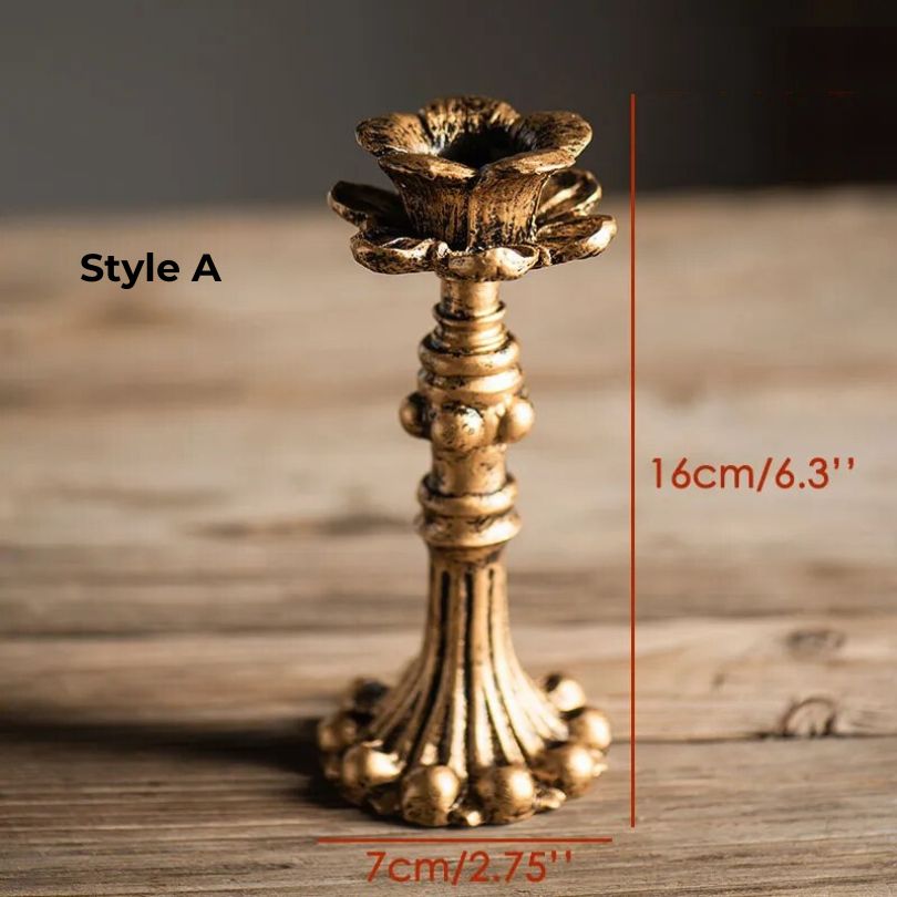Junips | AuricGlow – Rustic Candle Holder with Elegant Luxury for a Timeless Look