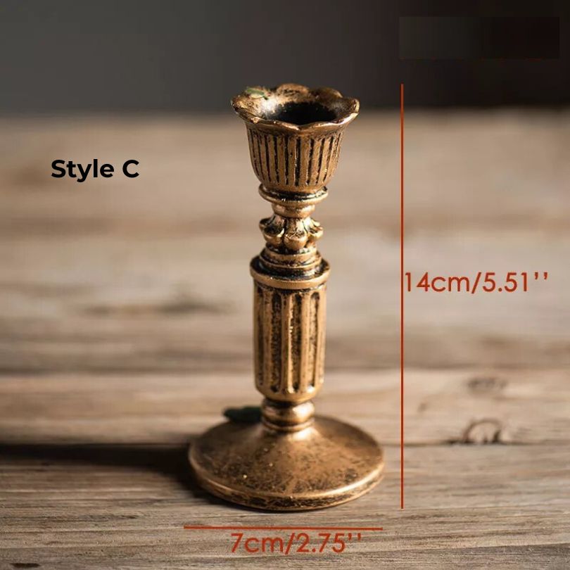 Junips | AuricGlow – Rustic Candle Holder with Elegant Luxury for a Timeless Look