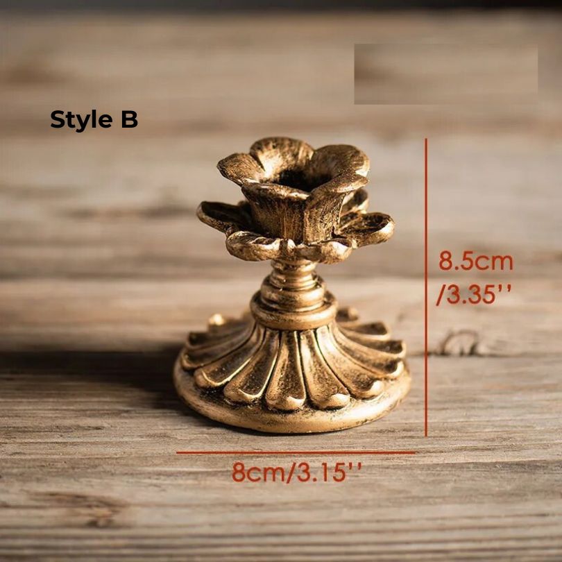 Junips | AuricGlow – Rustic Candle Holder with Elegant Luxury for a Timeless Look