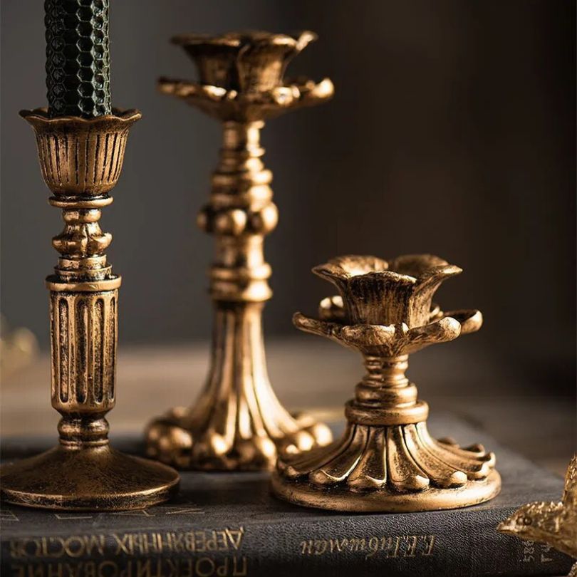 Junips | AuricGlow – Rustic Candle Holder with Elegant Luxury for a Timeless Look