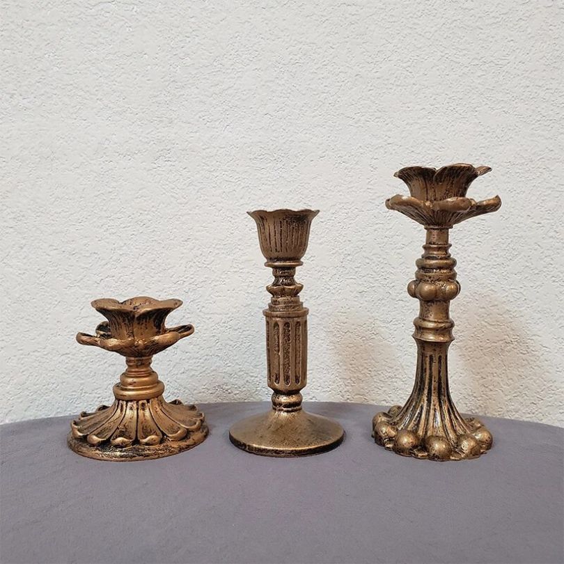 Junips | AuricGlow – Rustic Candle Holder with Elegant Luxury for a Timeless Look