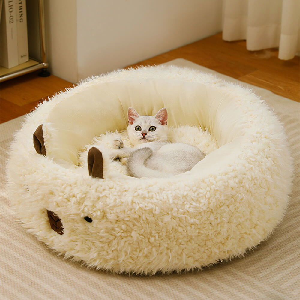 Junips | Alpaca-shaped, fluffy, warm, detachable dog and cat bed