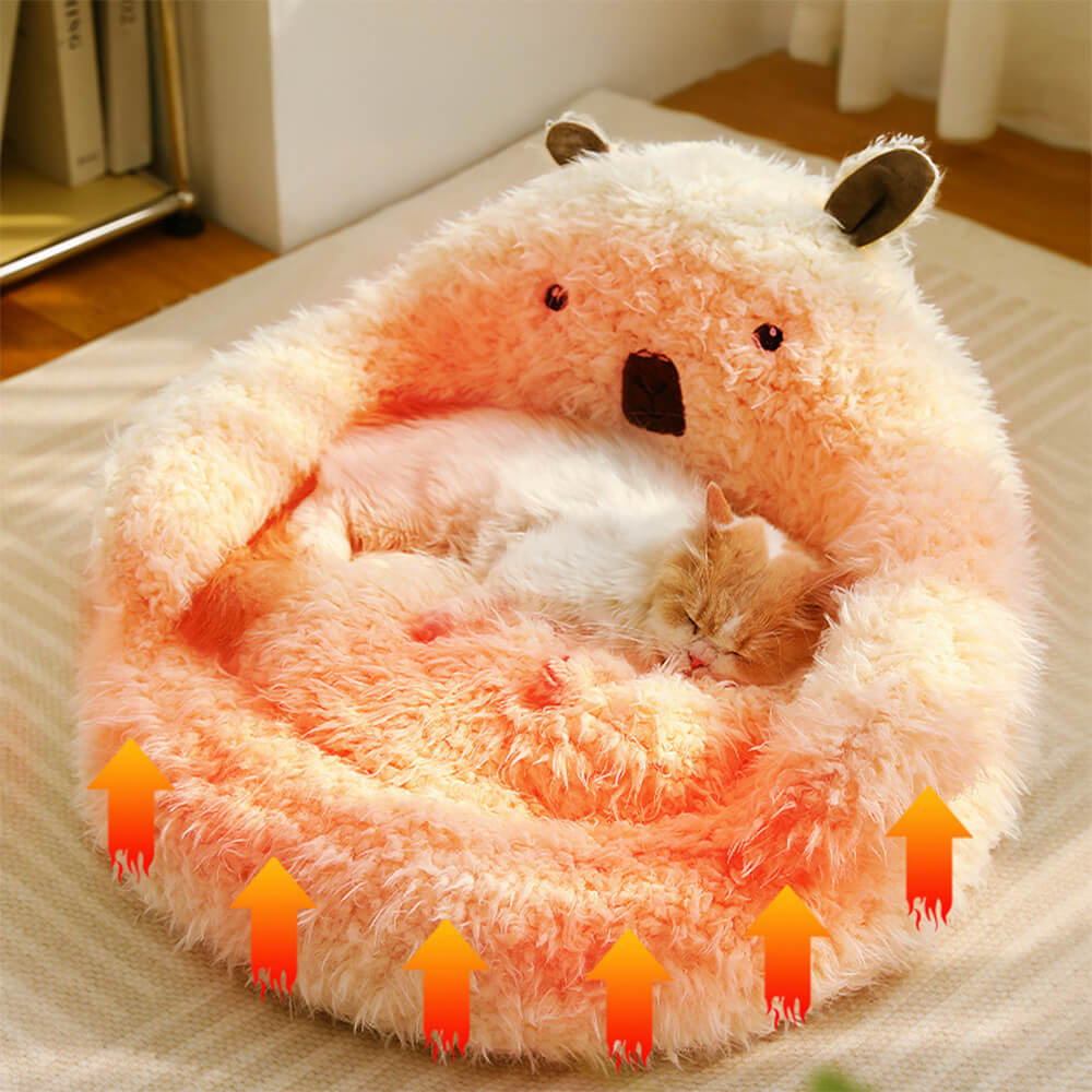 Junips | Alpaca-shaped, fluffy, warm, detachable dog and cat bed