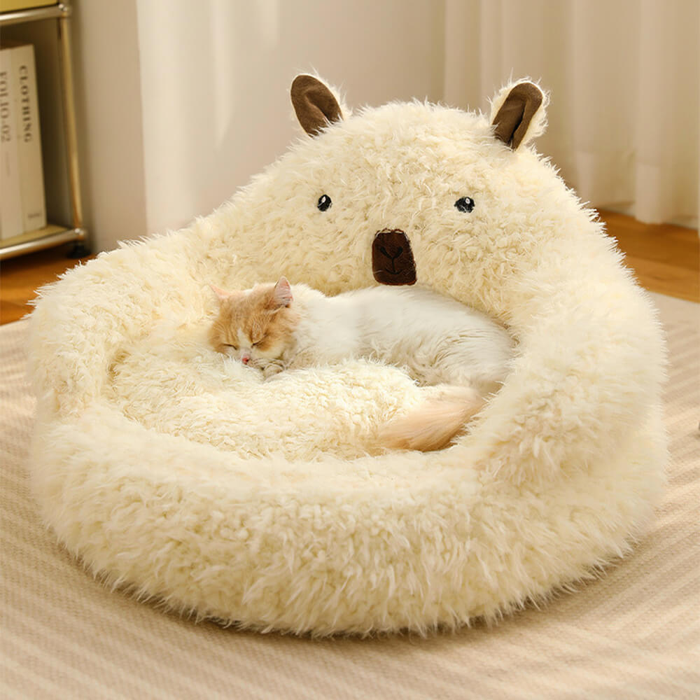 Junips | Alpaca-shaped, fluffy, warm, detachable dog and cat bed