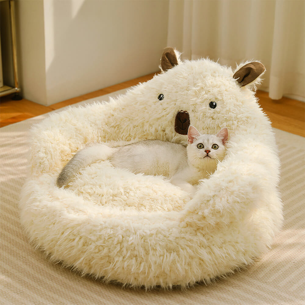 Junips | Alpaca-shaped, fluffy, warm, detachable dog and cat bed