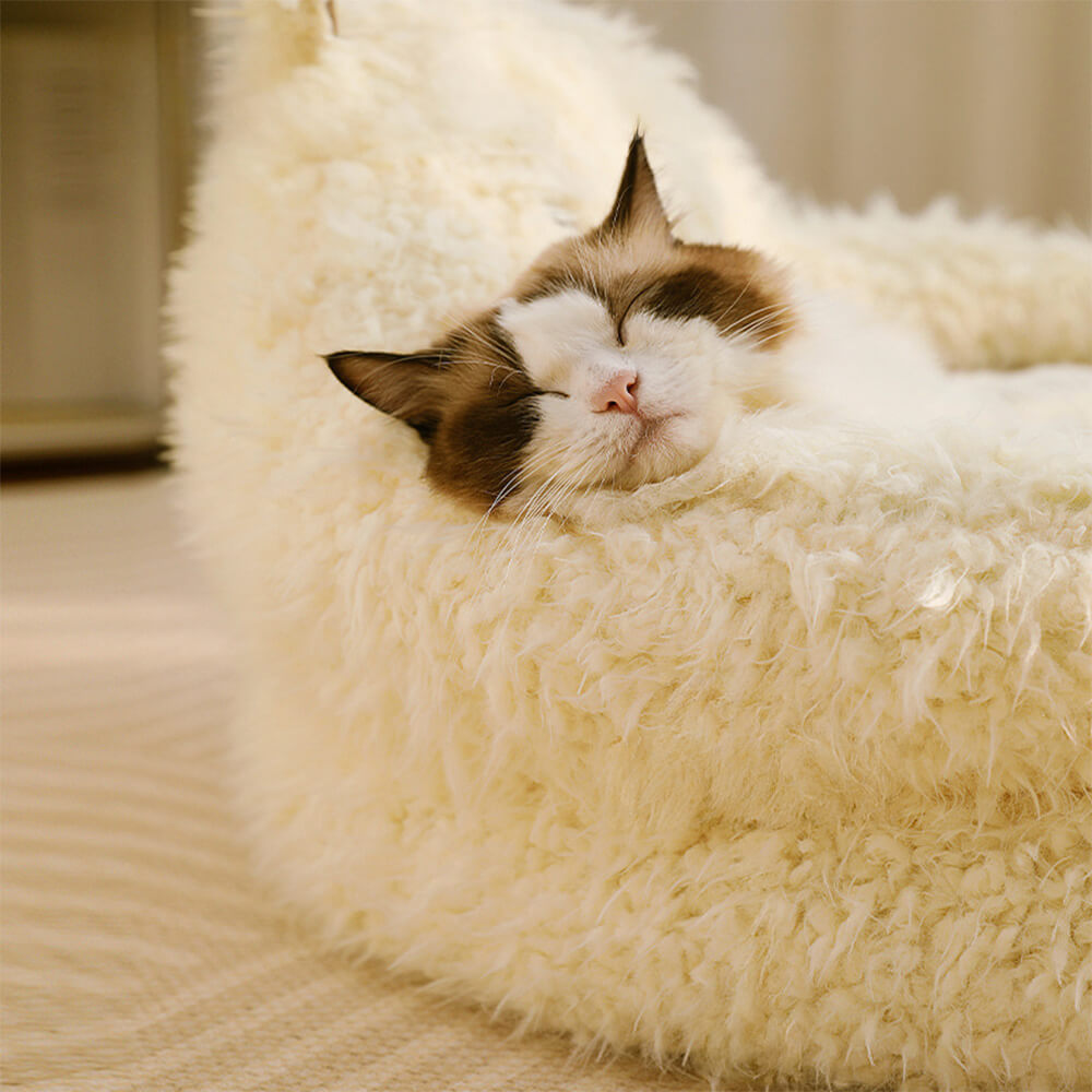Junips | Alpaca-shaped, fluffy, warm, detachable dog and cat bed