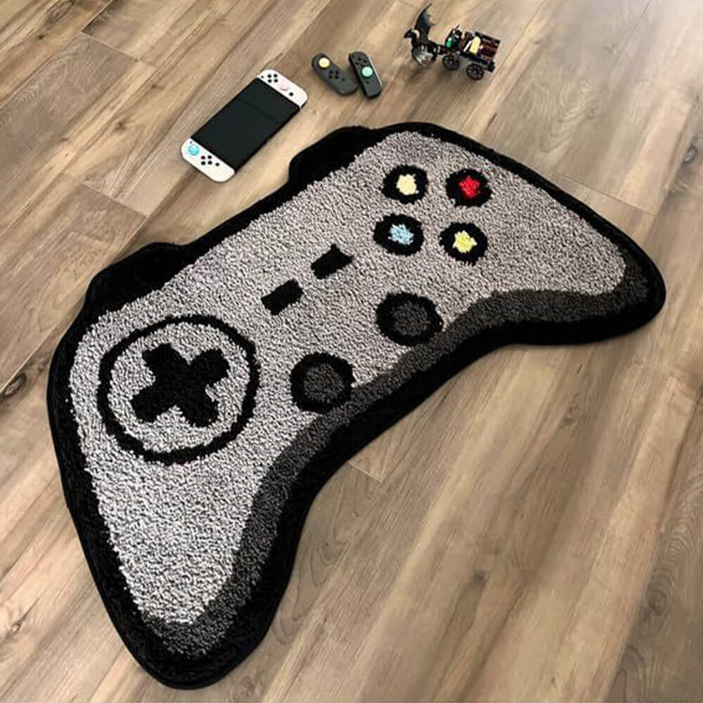 Junips | Game controller-shaped faux cashmere printed rug