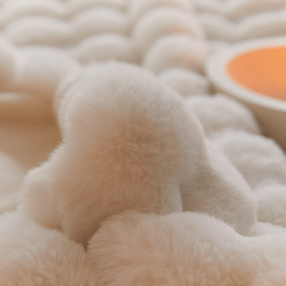 Junips | Premium Bubble Double Layer Thick Faux Rabbit Fur Blanket