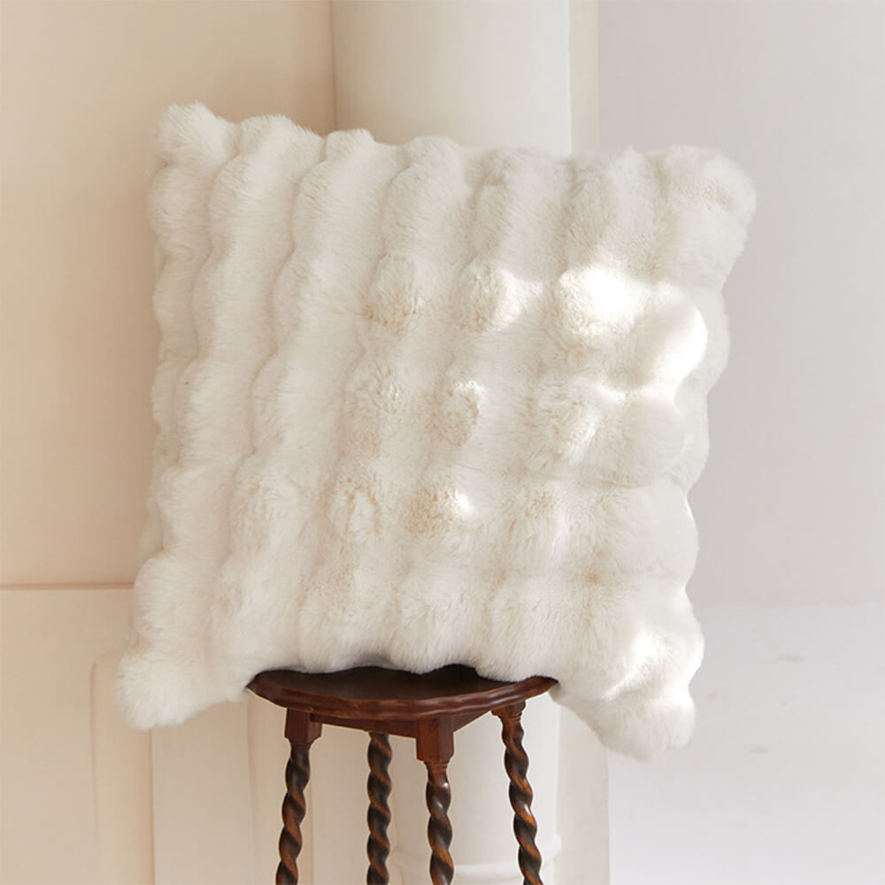 Junips | Premium Bubble Double Layer Thick Faux Rabbit Fur Blanket