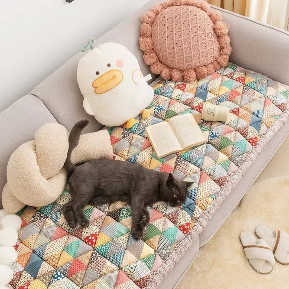 Junips | Colorful Retro Pastoral Style Sofa Cover