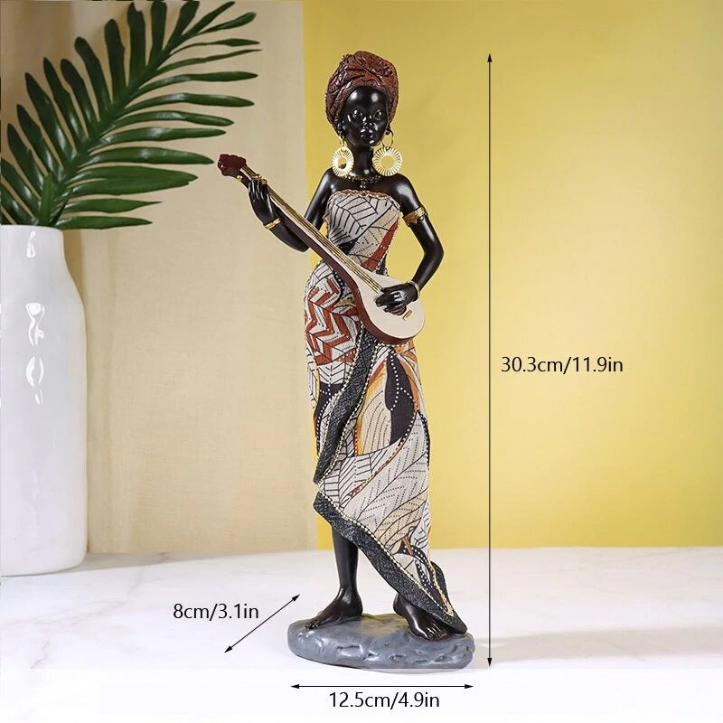 Junips | African Female Musician Sculpture